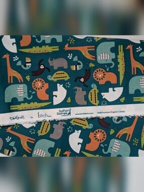 Safari Soiree from Birch Fabrics - Remnant 43" wide x 38.5" long